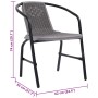 Set comedor de jardín 9 pzas con cojines ratán sintético beige