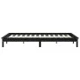 Bettgestell aus massivem schwarzem Kiefernholz, 120 x 200 cm von vidaXL, Betten und Lattenroste - Ref: Foro24-820540, Preis: ...