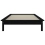Solid black pine wood bed frame 90x200 cm by vidaXL, Beds and slatted bases - Ref: Foro24-820530, Price: 76,53 €, Discount: %