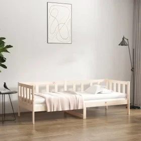 Solid pine wood sofa bed 80x200 cm by vidaXL, Beds and slatted bases - Ref: Foro24-814684, Price: 117,61 €, Discount: %