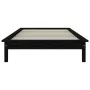 Single bed frame solid black pine wood 90x190 cm by vidaXL, Beds and slatted bases - Ref: Foro24-820575, Price: 95,64 €, Disc...