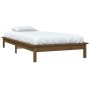 Estructura de cama madera maciza pino marrón miel 75x190 cm de vidaXL, Camas y somieres - Ref: Foro24-820569, Precio: 63,98 €...