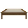 Estructura de cama madera maciza pino marrón miel 75x190 cm de vidaXL, Camas y somieres - Ref: Foro24-820569, Precio: 63,98 €...