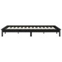 Estructura de cama de madera maciza de pino negro 160x200 cm de vidaXL, Camas y somieres - Ref: Foro24-820555, Precio: 149,04...