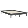 Solid gray pine wood bed frame 120x190 cm by vidaXL, Beds and slatted bases - Ref: Foro24-820578, Price: 112,32 €, Discount: %