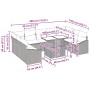 Conjunto de sofá de jardín 10 pcs Gris 100 x 55 x 73 cm