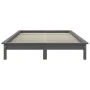 Solid gray pine wood bed frame 120x190 cm by vidaXL, Beds and slatted bases - Ref: Foro24-820578, Price: 112,32 €, Discount: %