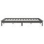 Solid gray pine wood bed frame 120x190 cm by vidaXL, Beds and slatted bases - Ref: Foro24-820578, Price: 112,32 €, Discount: %