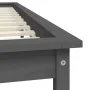 Solid gray pine wood bed frame 120x190 cm by vidaXL, Beds and slatted bases - Ref: Foro24-820578, Price: 112,32 €, Discount: %