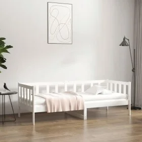 Solid white pine wood sofa bed 80x200 cm by vidaXL, Beds and slatted bases - Ref: Foro24-814685, Price: 149,18 €, Discount: %