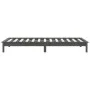 Bettgestell aus massivem, grauem Kiefernholz, 100 x 200 cm von vidaXL, Betten und Lattenroste - Ref: Foro24-820533, Preis: 10...