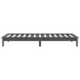 Solid gray pine wood bed frame 100x200 cm by vidaXL, Beds and slatted bases - Ref: Foro24-820533, Price: 108,97 €, Discount: %