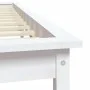 Massives Bettgestell aus weißem Kiefernholz, 120 x 200 cm von vidaXL, Betten und Lattenroste - Ref: Foro24-820537, Preis: 124...