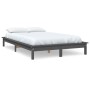 Solid gray pine wood bed frame 180x200 cm by vidaXL, Beds and slatted bases - Ref: Foro24-820558, Price: 143,66 €, Discount: %