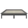 Solid gray pine wood bed frame 180x200 cm by vidaXL, Beds and slatted bases - Ref: Foro24-820558, Price: 141,75 €, Discount: %