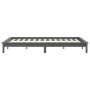 Solid gray pine wood bed frame 180x200 cm by vidaXL, Beds and slatted bases - Ref: Foro24-820558, Price: 143,66 €, Discount: %