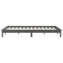 Solid gray pine wood bed frame 180x200 cm by vidaXL, Beds and slatted bases - Ref: Foro24-820558, Price: 141,75 €, Discount: %