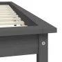 Solid gray pine wood bed frame 180x200 cm by vidaXL, Beds and slatted bases - Ref: Foro24-820558, Price: 141,75 €, Discount: %