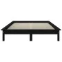 Solid black pine wood bed frame 140x200 cm by vidaXL, Beds and slatted bases - Ref: Foro24-820545, Price: 99,80 €, Discount: %