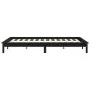Solid black pine wood bed frame 140x200 cm by vidaXL, Beds and slatted bases - Ref: Foro24-820545, Price: 99,80 €, Discount: %