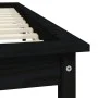 Solid black pine wood bed frame 140x200 cm by vidaXL, Beds and slatted bases - Ref: Foro24-820545, Price: 99,80 €, Discount: %