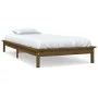 Honey brown pine wood single bed frame 90x190 cm by vidaXL, Beds and slatted bases - Ref: Foro24-820574, Price: 114,62 €, Dis...
