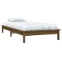 Honey brown pine wood single bed frame 90x190 cm by vidaXL, Beds and slatted bases - Ref: Foro24-820574, Price: 114,62 €, Dis...