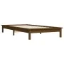 Honey brown pine wood single bed frame 90x190 cm by vidaXL, Beds and slatted bases - Ref: Foro24-820574, Price: 114,62 €, Dis...