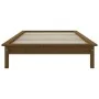 Honey brown pine wood single bed frame 90x190 cm by vidaXL, Beds and slatted bases - Ref: Foro24-820574, Price: 114,62 €, Dis...
