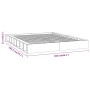 Weißer Massivholzbettrahmen 150x200 cm von vidaXL, Betten und Lattenroste - Ref: Foro24-820672, Preis: 152,48 €, Rabatt: %