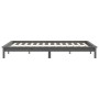 Solid gray pine wood bed frame 200x200 cm by vidaXL, Beds and slatted bases - Ref: Foro24-820563, Price: 141,38 €, Discount: %