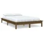 Estructura de cama madera maciza de pino marrón miel 180x200 cm de vidaXL, Camas y somieres - Ref: Foro24-820559, Precio: 171...