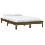 Honey brown solid pine wood bed frame 180x200 cm by vidaXL, Beds and slatted bases - Ref: Foro24-820559, Price: 171,03 €, Dis...