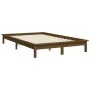 Honey brown solid pine wood bed frame 180x200 cm by vidaXL, Beds and slatted bases - Ref: Foro24-820559, Price: 171,03 €, Dis...