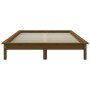 Estructura de cama madera maciza de pino marrón miel 180x200 cm de vidaXL, Camas y somieres - Ref: Foro24-820559, Precio: 173...