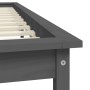 Solid gray pine wood bed frame 140x200 cm by vidaXL, Beds and slatted bases - Ref: Foro24-820543, Price: 106,08 €, Discount: %