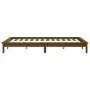 Honey brown solid pine wood bed frame 180x200 cm by vidaXL, Beds and slatted bases - Ref: Foro24-820559, Price: 171,03 €, Dis...