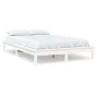 Solid white pine wood bed frame 160x200 cm by vidaXL, Beds and slatted bases - Ref: Foro24-820552, Price: 108,79 €, Discount: %