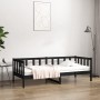Sofá cama de madera maciza de pino negro 80x200 cm de vidaXL, Camas y somieres - Ref: Foro24-814688, Precio: 123,30 €, Descue...