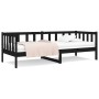 Sofá cama de madera maciza de pino negro 80x200 cm de vidaXL, Camas y somieres - Ref: Foro24-814688, Precio: 123,30 €, Descue...