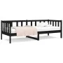 Solid black pine wood sofa bed 80x200 cm by vidaXL, Beds and slatted bases - Ref: Foro24-814688, Price: 121,62 €, Discount: %