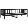 Sofá cama de madera maciza de pino negro 80x200 cm de vidaXL, Camas y somieres - Ref: Foro24-814688, Precio: 123,89 €