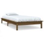Solid pine wood bed frame honey brown 90x200 cm by vidaXL, Beds and slatted bases - Ref: Foro24-820529, Price: 92,83 €, Disco...