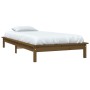 Solid pine wood bed frame honey brown 90x200 cm by vidaXL, Beds and slatted bases - Ref: Foro24-820529, Price: 92,83 €, Disco...