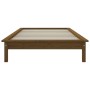 Solid pine wood bed frame honey brown 90x200 cm by vidaXL, Beds and slatted bases - Ref: Foro24-820529, Price: 92,83 €, Disco...