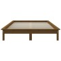 Bettgestell aus massivem Kiefernholz, honigbraun, 140 x 200 cm von vidaXL, Betten und Lattenroste - Ref: Foro24-820544, Preis...