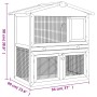 Rabbit cage with 3 red wooden doors by vidaXL, Cages and habitats for small animals - Ref: Foro24-170839, Price: 110,97 €, Di...