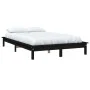 Estructura de cama de madera maciza de pino negro 140x190 cm de vidaXL, Camas y somieres - Ref: Foro24-820590, Precio: 97,07 ...