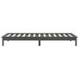 Solid gray pine wood bed frame 90x200 cm by vidaXL, Beds and slatted bases - Ref: Foro24-820528, Price: 92,83 €, Discount: %