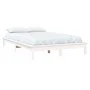Solid white pine wood bed frame 140x200 cm by vidaXL, Beds and slatted bases - Ref: Foro24-820542, Price: 104,06 €, Discount: %